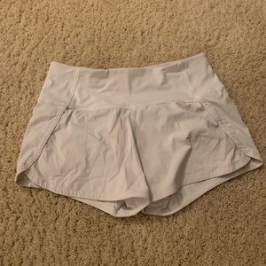 size 2 white lululemon shorts